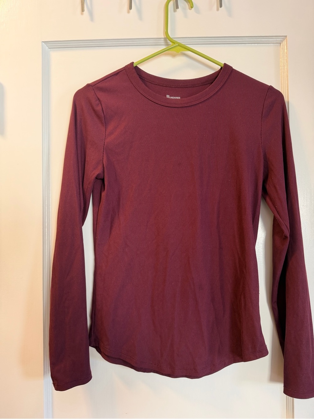 Long-Sleeve Ribbed Long-sleeve - Burgundy